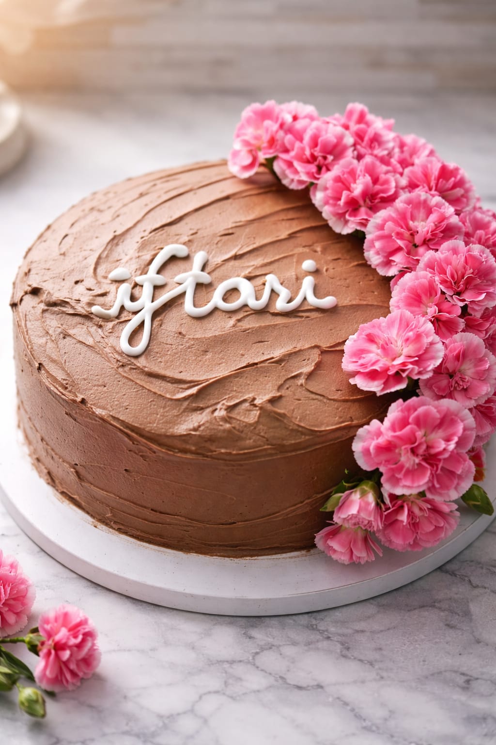 Belgian Chocolate Cake with Fresh Florals